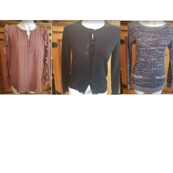 ANN TAYLOR LOFT (Lot of 3) Ladies Tops SMALL EUC - Picture 1 of 13